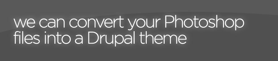 we can convert your Photoshop files into a Drupal theme